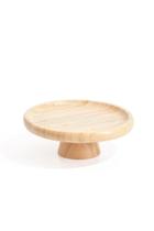 Prato Suporte Para Bolo De Bambu 20X20X7,8Cm