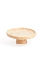 Prato Suporte para Bolo de Bambu 20x20x7,8cm