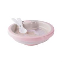Prato Térmico de Plástico 450 ml com Ventosa e 2 Colheres Ursa - Plasútil Prato Térmico de Plástico 450 ml com Ventosa e 2 Colheres Ursa - Plasútil
