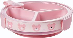Prato Térmico Decorado Plasutil - Bear Rosa com 3 Divisórias Prato Térmico Decorado Plasutil - Bear Rosa com 3 Divisórias