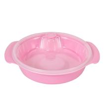 Prato Térmico Infantil com Ventosa para Micro-ondas Rosa BabyGo Prato Térmico Infantil com Ventosa para Micro-ondas Rosa BabyGo