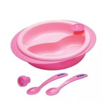 Prato Térmico Infantil Kuka com Divisória azul rosa para Bebês Prato Térmico Infantil Kuka com Divisória azul rosa para Bebês