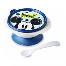Prato Tigela Alimentação Infantil Bebê Mickey Minnie Com Ventosa 240ML - Plasútil