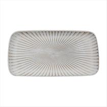 Prato Travessa Retangular Decorativo Branco Louça MDF 35cm