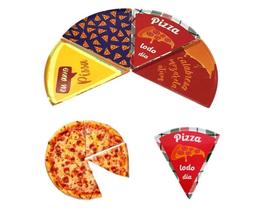 Prato Triangular Servir Fatia Pizza Estampada Melanina Color
