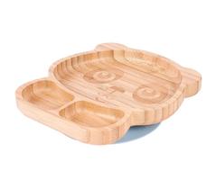 Prato Urso Mimo BM23188 Bambu Marrom com Ventosa