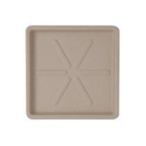 Prato Vasart Para Vaso Quadrado Areia - 30 x 3 cm