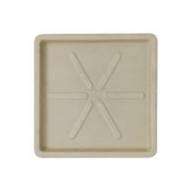 Prato Vasart Para Vaso Quadrado Camurça - 25 x 3 cm Prato Vasart Para Vaso Quadrado Camurça - 25 x 3 cm