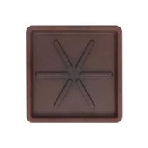 Prato Vasart Para Vaso Quadrado Rusty - 25 x 3 cm Prato Vasart Para Vaso Quadrado Rusty - 25 x 3 cm