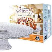 Prato vidro boleira c/ pé bolos e doces sobremesas decorações buffet - RUVOLO