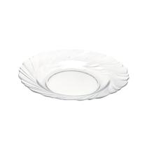 Prato Vidro Liso Fundo Transparente Sopa Almoço Jantar Seychelle