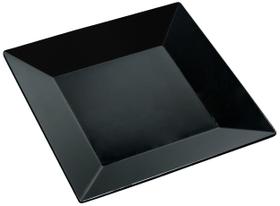 Prato Yanco RM-108BK Melamina Preto 20x20cm Pacote com 48