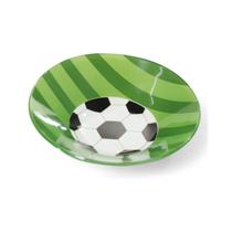 Pratos Bola para Petisco Em Vidro Redondo 16x16 Cm Futebol