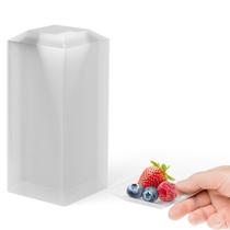 Pratos de aperitivos descartáveis Exquisite, pacote com 100 unidades de cristal de 7,5 cm Pratos de aperitivos descartáveis Exquisite, pacote com 100 unidades de cristal de 7,5 cm