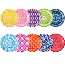 Pratos de bolo de sobremesa descartáveis Umigy 120 unidades 17,8 cm 7 polegadas Pratos de bolo de sobremesa descartáveis Umigy 120 unidades 17,8 cm 7 polegadas