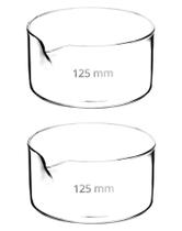 Pratos de cristalização QWORK 500mL Borosilicato 3.3 Glass, pacote com 2 unidades