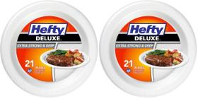 Pratos de espuma Hefty Deluxe, grandes e redondos, 21 unidades (pacote com 2)