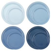 Pratos de festa AimFun Dusty Blue Gradient Papel 18 cm 23 cm 96 unidades Pratos de festa AimFun Dusty Blue Gradient Papel 18 cm 23 cm 96 unidades