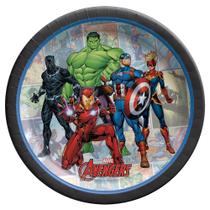 Pratos de festa Amscan Marvel Avengers Powers Unite 7 (pacote com 8)