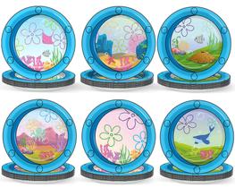 Pratos de festa Justforjoyful Summer Ocean 48 unidades de papel de 18 cm