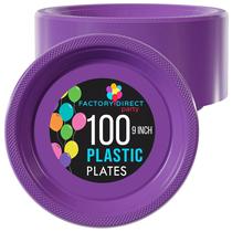 Pratos de jantar de plástico, roxo requintado, 23 cm, 100 unidades (350 g/m²) Pratos de jantar de plástico, roxo requintado, 23 cm, 100 unidades (350 g/m²)