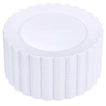 Pratos de jantar de plástico SUT 72, pacote com 26 cm, brancos para festas