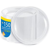Pratos de jantar de plástico WELLIFE Clear 25cm 150 Count Party