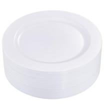 Pratos de jantar I00000 50 unidades de plástico branco 26 cm Premium Pratos de jantar I00000 50 unidades de plástico branco 26 cm Premium