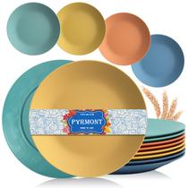 Pratos de jantar PYRMONT Wheat Straw 23 cm, conjunto de 8 multicoloridos