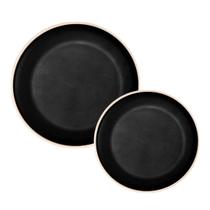 Pratos De Melamina Para Enfeite De Mesa De Jantar Preto Novo Pratos De Melamina Para Enfeite De Mesa De Jantar Preto Novo