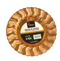 Pratos de Natal Descartáveis de Luxo - 24 unidades 19cm