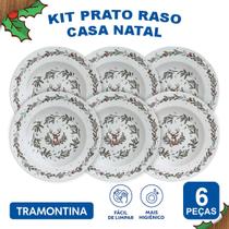 Pratos de Natal Jogo Tramontina Aparelho de Jantar em Porcelana Decorada - Casa Natal