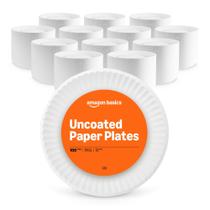 Pratos de papel Amazon Basics 23 cm próprios para micro-ondas, 1200 unidades
