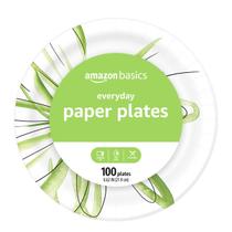 Pratos de papel Amazon Basics Everyday 22 cm (100 unidades)