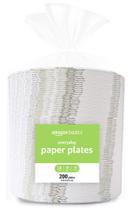 Pratos de papel Amazon Basics Everyday 22 cm 200 unidades