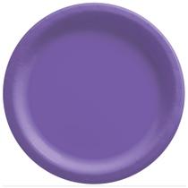 Pratos de papel Amscan New Purple Round 8,5" (21,6 cm), pacote com 20
