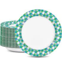 Pratos de papel Charmount de 10 polegadas, 100 unidades, descartáveis, azuis Pratos de papel Charmount de 10 polegadas, 100 unidades, descartáveis, azuis