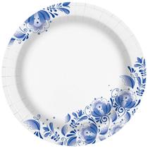 Pratos de papel Charmount Large Blue 10 polegadas 100 unidades