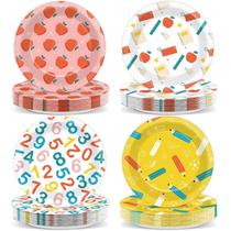 Pratos de papel CHUNNIN Back to School 48 unidades de 18 cm para crianças