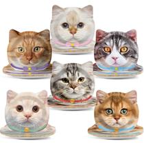 Pratos de papel CHUNNIN Cat Birthday 60 unidades para festa de gatinhos Pratos de papel CHUNNIN Cat Birthday 60 unidades para festa de gatinhos