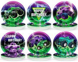 Pratos de papel CHUNNIN Monster Truck 23 cm 60 unidades para festa infantil