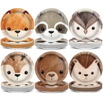 Pratos de papel CHUNNIN Woodland Creatures 18 cm 60 unidades Pratos de papel CHUNNIN Woodland Creatures 18 cm 60 unidades