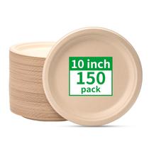 Pratos de papel compostáveis RACETOP 10 polegadas, pacote 150 Pratos de papel compostáveis RACETOP 10 polegadas, pacote 150