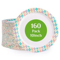 Pratos de papel descartáveis FOCUSLINE de 10 polegadas e 160 unidades Pratos de papel descartáveis FOCUSLINE de 10 polegadas e 160 unidades