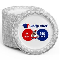 Pratos de papel descartáveis JOLLY CHEF 23 cm, pacote 140 Pratos de papel descartáveis JOLLY CHEF 23 cm, pacote 140