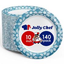 Pratos de papel descartáveis JOLLY CHEF 25cm, pacote 140 Pratos de papel descartáveis JOLLY CHEF 25cm, pacote 140