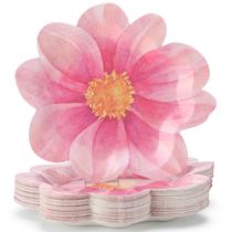 Pratos de papel descartáveis Newtay Flower Shape 23 cm 50 unidades Pratos de papel descartáveis Newtay Flower Shape 23 cm 50 unidades