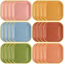 Pratos de papel descartáveis Tiangrid 7 polegadas 60 unidades de flores silvestres