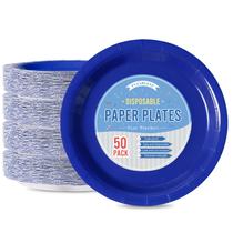 Pratos de papel descartáveis Tyzarglef Royal Blue 23cm 50ct