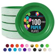 Pratos de papel: Exquisite Party Solids, verde esmeralda, 23 cm, 100 unidades